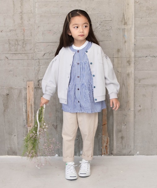 RAGMART（ラグマート）の「ミニ裏毛カーディガン（カーディガン/ボレロ・キッズ・ベージュ/ネイビー/ピンク・110cm/100cm/120cm/130cm）」の14枚目の写真