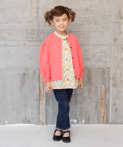 RAGMART（ラグマート）の「ミニ裏毛カーディガン（カーディガン/ボレロ・キッズ・ベージュ/ネイビー/ピンク・110cm/100cm/120cm/130cm）」の9枚目の写真