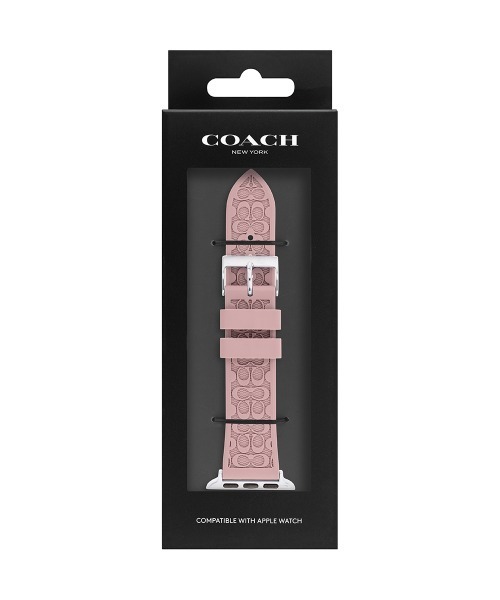 COACH(コーチ)の「「COACH/コーチ」 Apple Watch / アップルウォッチ用替えベルト 38mm/40mm テクスチャラバー(デジタル腕時計・レディース・ホワイト/ブラック/ホワイト×シルバー/ブルー/ピンク/ピンク系・FREE)」の6枚目の写真