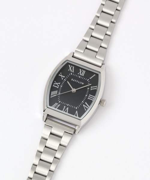 BAYFLOW（ベイフロー）の「トノーメタルウォッチ（デジタル腕時計・レディース・ライトグレー/イエロー・FREE）」の2枚目の写真