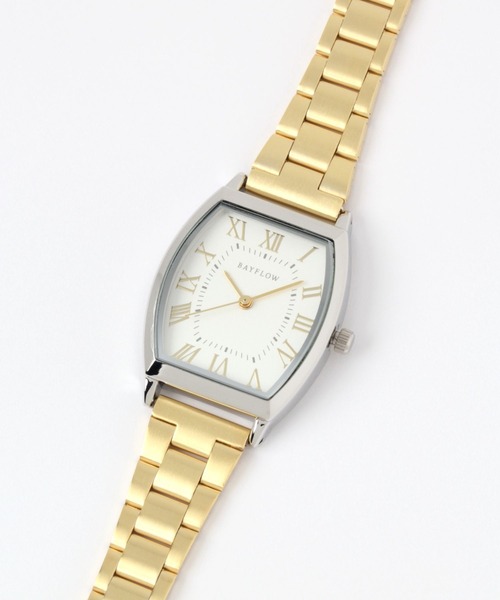BAYFLOW（ベイフロー）の「トノーメタルウォッチ（デジタル腕時計・レディース・ライトグレー/イエロー・FREE）」の13枚目の写真