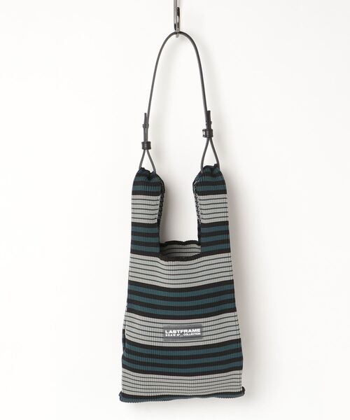 LASTFRAME(ラストフレーム)の「LASTFRAME/ラストフレーム/MULTICOLOR STRIPE MARKET BAG SMALL/マルチカラーストライプマーケットバッグ スモール(トートバッグ・メンズ・ダークグリーン/オレンジ/グリーン・FREE)」の19枚目の写真