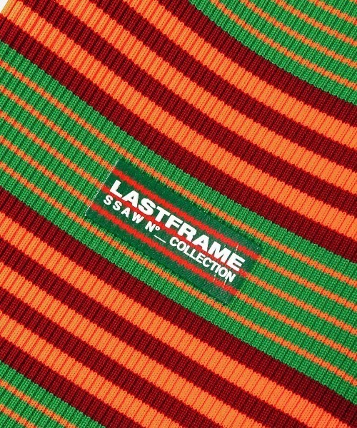 LASTFRAME(ラストフレーム)の「LASTFRAME/ラストフレーム/MULTICOLOR STRIPE MARKET BAG SMALL/マルチカラーストライプマーケットバッグ スモール(トートバッグ・メンズ・ダークグリーン/オレンジ/グリーン・FREE)」の12枚目の写真