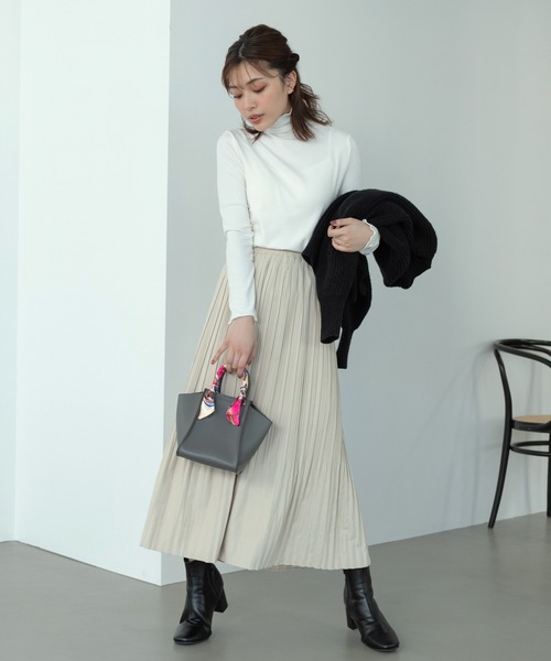 Edit Sheen（エディットシーン）の「ハイネックメロウカットソー（Tシャツ/カットソー・レディース・ブラック/ホワイト・MEDIUM）」の18枚目の写真