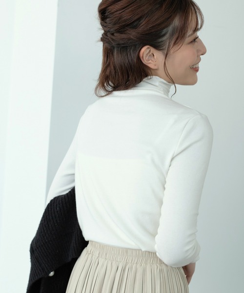 Edit Sheen（エディットシーン）の「ハイネックメロウカットソー（Tシャツ/カットソー・レディース・ブラック/ホワイト・MEDIUM）」の15枚目の写真