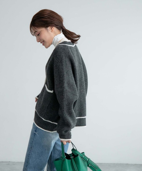 Edit Sheen（エディットシーン）の「ハイネックメロウカットソー（Tシャツ/カットソー・レディース・ブラック/ホワイト・MEDIUM）」の11枚目の写真