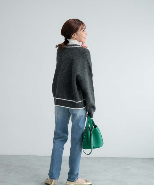 Edit Sheen（エディットシーン）の「ハイネックメロウカットソー（Tシャツ/カットソー・レディース・ブラック/ホワイト・MEDIUM）」の13枚目の写真