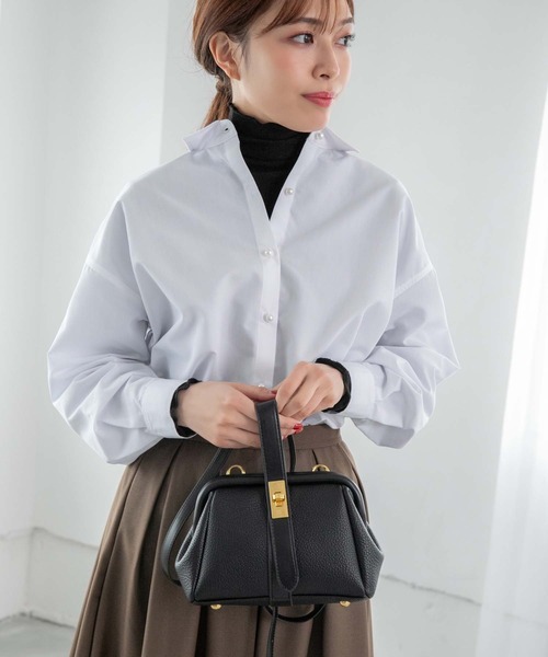 Edit Sheen（エディットシーン）の「ハイネックメロウカットソー（Tシャツ/カットソー・レディース・ブラック/ホワイト・MEDIUM）」の3枚目の写真