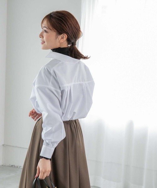 Edit Sheen（エディットシーン）の「ハイネックメロウカットソー（Tシャツ/カットソー・レディース・ブラック/ホワイト・MEDIUM）」の5枚目の写真