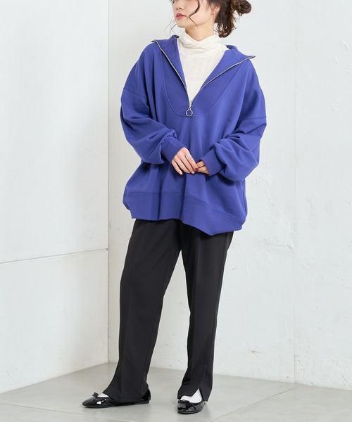 PUAL CE CIN（ピュアルセシン）の「【Du noir】綺麗見えスラックスパンツ（スラックス・レディース・ブラック/ベージュ/ブルーグレー・FREE）」の5枚目の写真