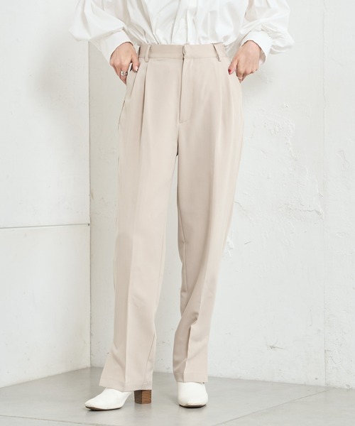 PUAL CE CIN（ピュアルセシン）の「【Du noir】綺麗見えスラックスパンツ（スラックス・レディース・ブラック/ベージュ/ブルーグレー・FREE）」の6枚目の写真