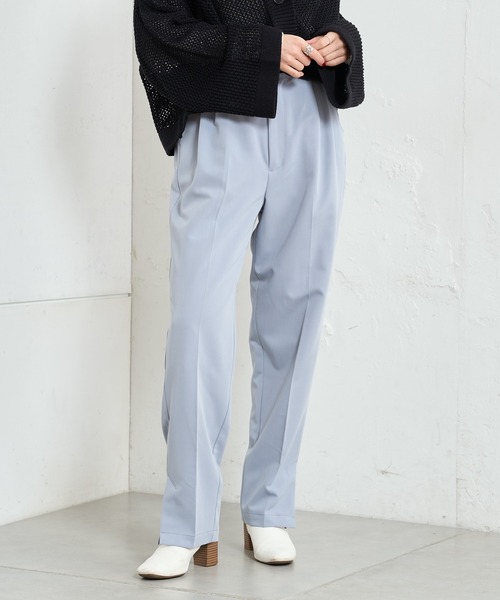 PUAL CE CIN（ピュアルセシン）の「【Du noir】綺麗見えスラックスパンツ（スラックス・レディース・ブラック/ベージュ/ブルーグレー・FREE）」の8枚目の写真