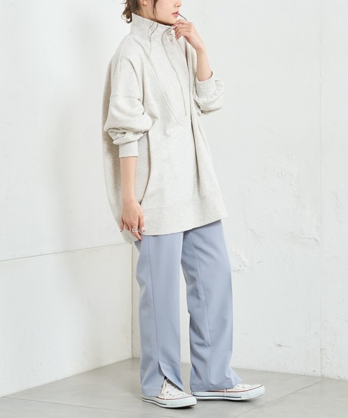 PUAL CE CIN（ピュアルセシン）の「【Du noir】綺麗見えスラックスパンツ（スラックス・レディース・ブラック/ベージュ/ブルーグレー・FREE）」の9枚目の写真