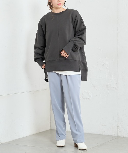 PUAL CE CIN（ピュアルセシン）の「【Du noir】綺麗見えスラックスパンツ（スラックス・レディース・ブラック/ベージュ/ブルーグレー・FREE）」の15枚目の写真