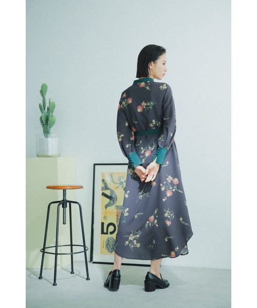 ローズバッド ROSEBUD オリエンタルビンテージフラワープリントワンピース ローズバッド ROSEBUD オリエンタルビンテージフラワープリント