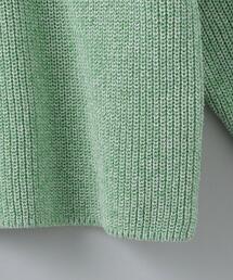 美品　6(ROKU) ロク　JACQUARD KNIT グリーン 6(ROKU) ロク JACQUARD KNIT グリーン ベージュ FREE - メルカリ