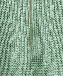 〈ROKU〉COTON MOKU half zip knit 6（ロク）の「＜6(ROKU)＞COTON MOKU HALF ZIP KNIT/ニット（ニット