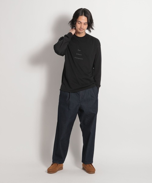 NUMERALS（ヌメラルズ）の「[NUMERALS]ストレッチワイドデニムパンツ（デニムパンツ・メンズ・ブラック/インディゴブルー・MEDIUM/LARGE）」の4枚目の写真