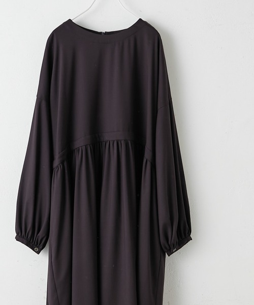 PUAL CE CIN（ピュアルセシン）の「【Du noir】ウエスト切替ワンピース（ワンピース・レディース・グレー/ブラック/ネイビー・FREE）」の3枚目の写真