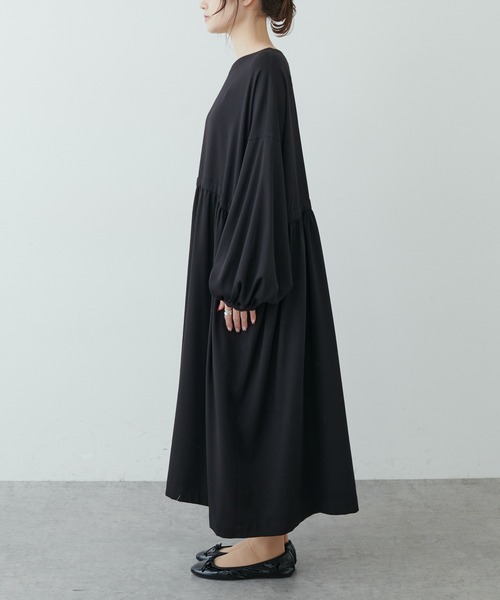 PUAL CE CIN（ピュアルセシン）の「【Du noir】ウエスト切替ワンピース（ワンピース・レディース・グレー/ブラック/ネイビー・FREE）」の11枚目の写真