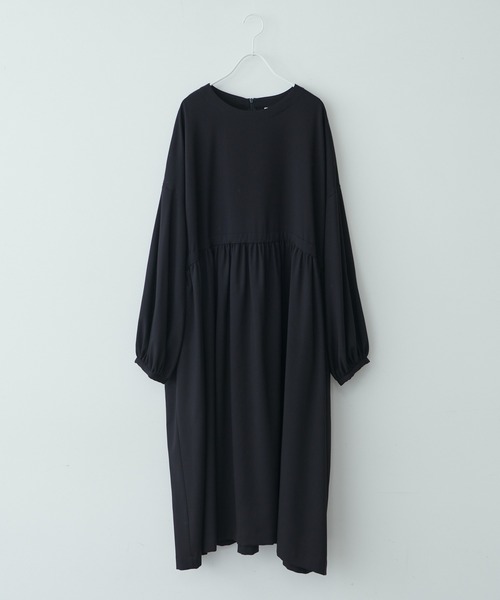 PUAL CE CIN（ピュアルセシン）の「【Du noir】ウエスト切替ワンピース（ワンピース・レディース・グレー/ブラック/ネイビー・FREE）」の4枚目の写真