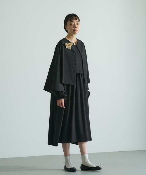 PUAL CE CIN（ピュアルセシン）の「【Du noir】ウエスト切替ワンピース（ワンピース・レディース・グレー/ブラック/ネイビー・FREE）」の8枚目の写真