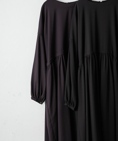 PUAL CE CIN（ピュアルセシン）の「【Du noir】ウエスト切替ワンピース（ワンピース・レディース・グレー/ブラック/ネイビー・FREE）」の18枚目の写真