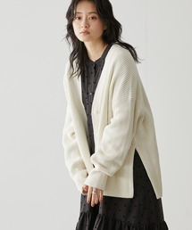 AMERICAN HOLIC | Vネック片畦ニットカーディガン(カーディガン/ボレロ)