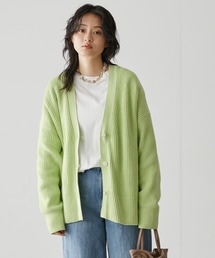 AMERICAN HOLIC | Vネック片畦ニットカーディガン(カーディガン/ボレロ)