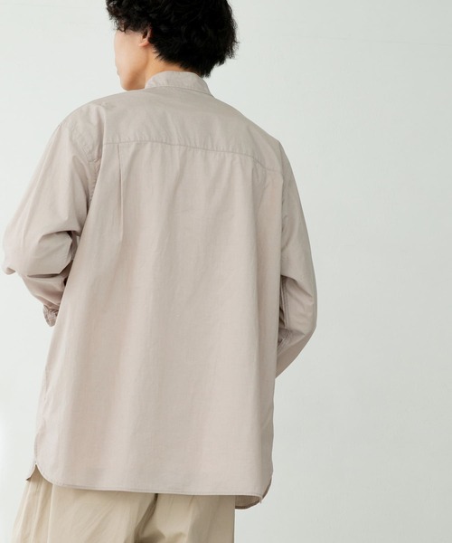FORK&SPOON（フォークアンドスプーン）の「FORK&SPOON　スタンドカラーシャツ（シャツ/ブラウス・メンズ・ベージュ/ネイビー・4/5）」の15枚目の写真