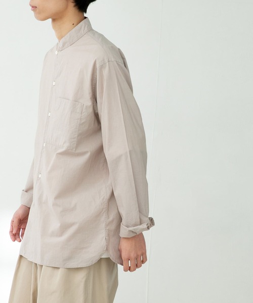 FORK&SPOON（フォークアンドスプーン）の「FORK&SPOON　スタンドカラーシャツ（シャツ/ブラウス・メンズ・ベージュ/ネイビー・4/5）」の16枚目の写真