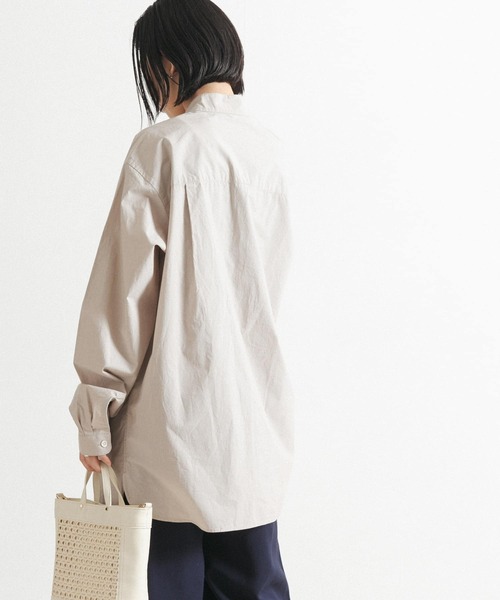 FORK&SPOON（フォークアンドスプーン）の「FORK&SPOON　スタンドカラーシャツ（シャツ/ブラウス・メンズ・ベージュ/ネイビー・4/5）」の9枚目の写真