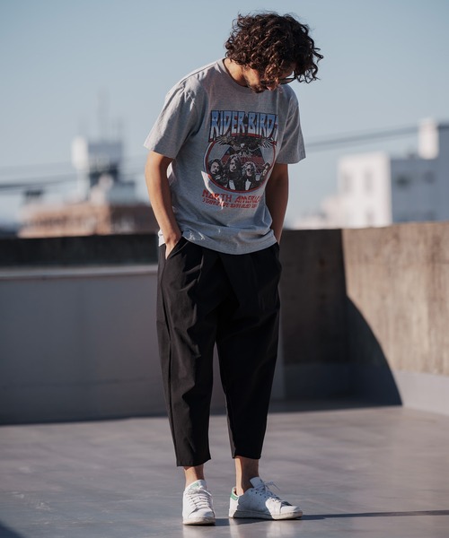 CAMBIO（カンビオ）の「mt7674- プリントT（Fictitiousバンド） Tシャツ（Tシャツ/カットソー・メンズ・杢グレー/ベージュ系その他/スミクロ・S/M/L/XL）」の14枚目の写真