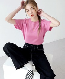 ニット セーター ピンク 桃色系 半袖 ファッション通販 Zozotown