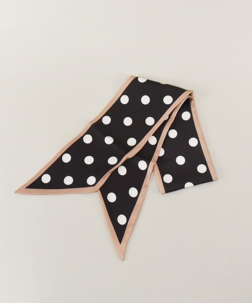 ma chere Cosette?（マシェールコゼット）の「ドット柄ツイリースカーフ（バンダナ/スカーフ・レディース・ホワイト系その他/ブラック系その他/ホワイト・FREE）」の6枚目の写真