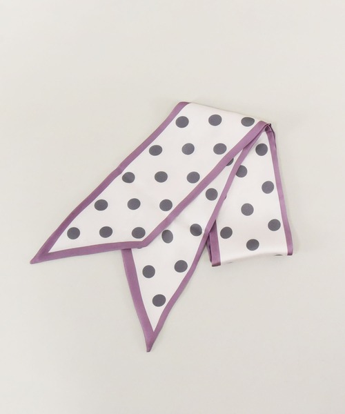 ma chere Cosette?（マシェールコゼット）の「ドット柄ツイリースカーフ（バンダナ/スカーフ・レディース・ホワイト系その他/ブラック系その他/ホワイト・FREE）」の7枚目の写真