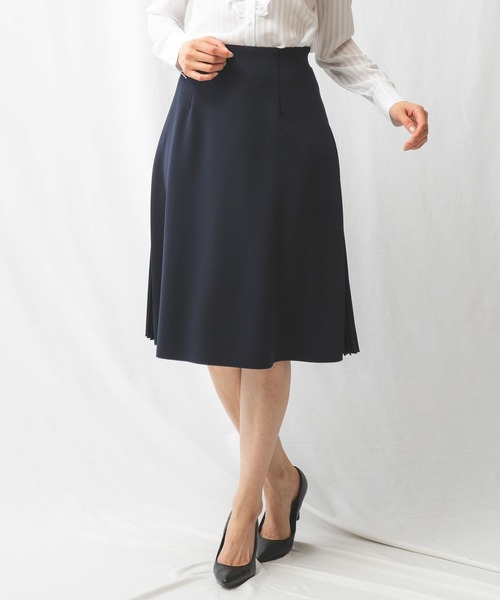 NARACAMICIE（ナラカミーチェ）の「サイドプリーツスカート（スカート・レディース・ネイビー/ブラック/ベージュ/ブルー・X-LARGE/MEDIUM）」の4枚目の写真