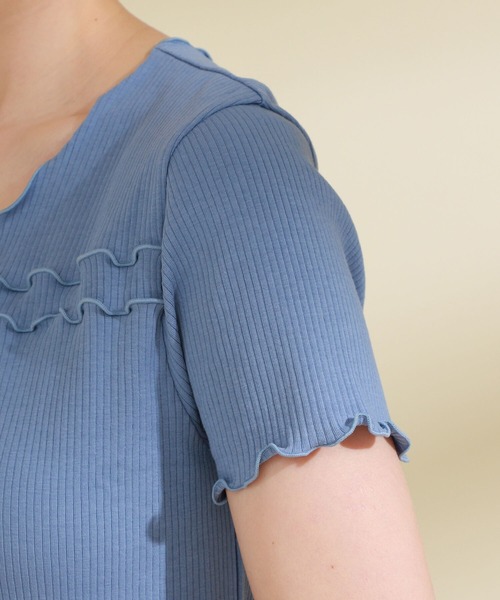 Ray BEAMS（レイビームス）の「Ray BEAMS / テレコメロー コンパクト カーディガン（カーディガン/ボレロ・レディース・ブルー/オレンジ/ブラック・ONE SIZE）」の19枚目の写真