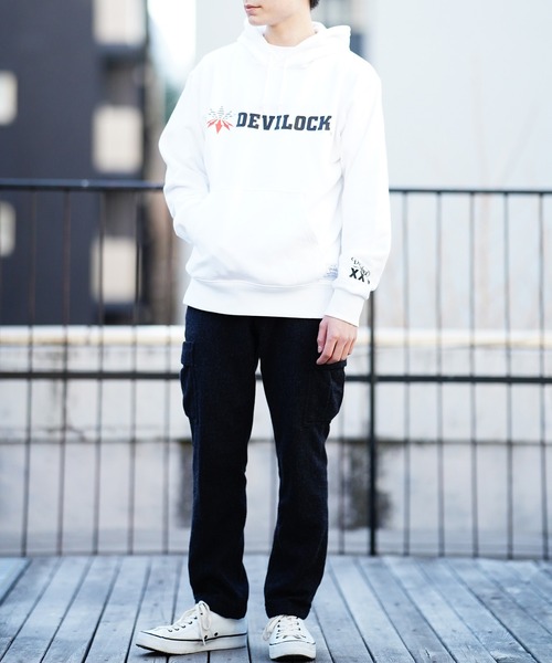 DEVILOCK(デビロック)の「DEVILOCK デビロック ベクトルHOODIEフルカラーバージョン(パーカー・メンズ・ホワイト/ブラック・SMALL/MEDIUM/LARGE/X-LARGE/XX-LARGE)」の10枚目の写真