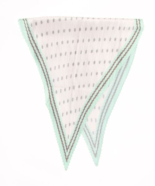 N.（N. Natural Beauty Basic）（エヌエヌナチュラルビューティーベーシック）の「ドット柄プリーツスカーフ（ストール/ショール・レディース・ホワイト系その他/ブラウン系その他・ﾌﾘ-）」の6枚目の写真