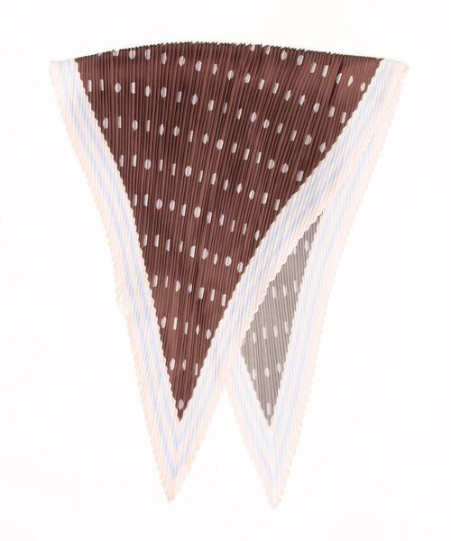 N.（N. Natural Beauty Basic）（エヌエヌナチュラルビューティーベーシック）の「ドット柄プリーツスカーフ（ストール/ショール・レディース・ホワイト系その他/ブラウン系その他・ﾌﾘ-）」の7枚目の写真