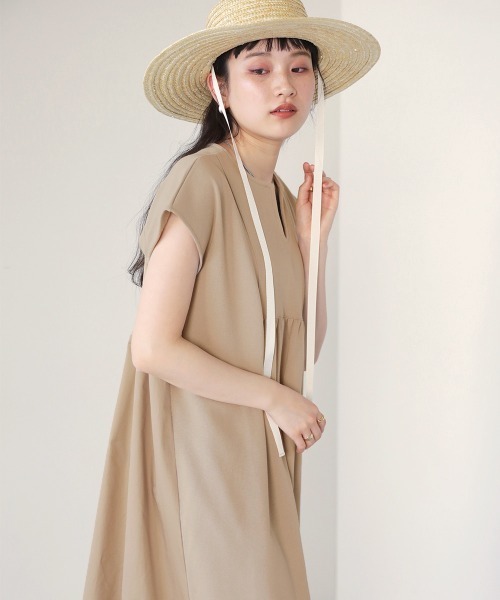 Bab（バブ）の「【Mサイズ・TLサイズ　選べる２サイズ】バックシャンティアードワンピース（ワンピース・レディース・カーキ/ライトグレー/ピンクベージュ/ブラック・TL/M）」の5枚目の写真