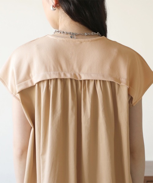 Bab（バブ）の「【Mサイズ・TLサイズ　選べる２サイズ】バックシャンティアードワンピース（ワンピース・レディース・カーキ/ライトグレー/ピンクベージュ/ブラック・TL/M）」の12枚目の写真