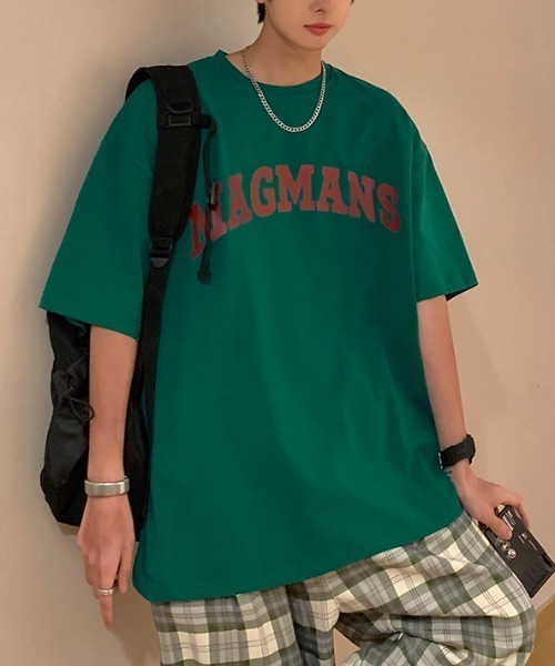 MGV（エムジーヴィー）の「"MAGMANS"カレッジロゴTシャツ（Tシャツ/カットソー・メンズ・ホワイト/ブラック/ネイビー/グリーン・MEDIUM/LARGE/X-LARGE）」の2枚目の写真