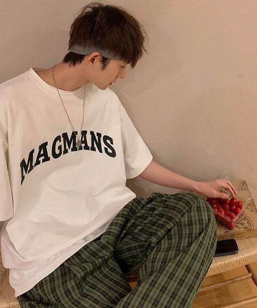 MGV（エムジーヴィー）の「"MAGMANS"カレッジロゴTシャツ（Tシャツ/カットソー・メンズ・ホワイト/ブラック/ネイビー/グリーン・MEDIUM/LARGE/X-LARGE）」の5枚目の写真