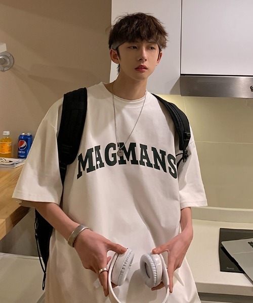 MGV（エムジーヴィー）の「"MAGMANS"カレッジロゴTシャツ（Tシャツ/カットソー・メンズ・ホワイト/ブラック/ネイビー/グリーン・MEDIUM/LARGE/X-LARGE）」の13枚目の写真