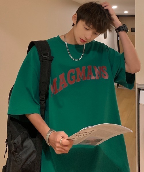 MGV（エムジーヴィー）の「"MAGMANS"カレッジロゴTシャツ（Tシャツ/カットソー・メンズ・ホワイト/ブラック/ネイビー/グリーン・MEDIUM/LARGE/X-LARGE）」の7枚目の写真