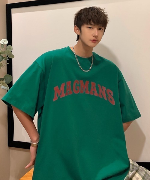 MGV（エムジーヴィー）の「"MAGMANS"カレッジロゴTシャツ（Tシャツ/カットソー・メンズ・ホワイト/ブラック/ネイビー/グリーン・MEDIUM/LARGE/X-LARGE）」の11枚目の写真