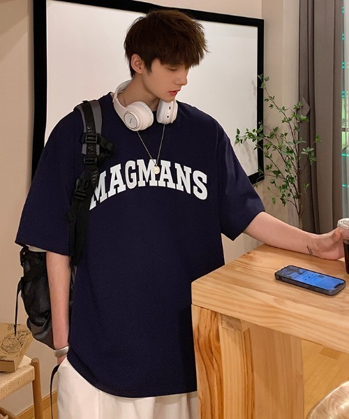 MGV（エムジーヴィー）の「"MAGMANS"カレッジロゴTシャツ（Tシャツ/カットソー・メンズ・ホワイト/ブラック/ネイビー/グリーン・MEDIUM/LARGE/X-LARGE）」の9枚目の写真