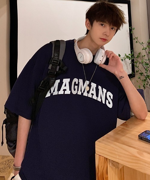 MGV（エムジーヴィー）の「"MAGMANS"カレッジロゴTシャツ（Tシャツ/カットソー・メンズ・ホワイト/ブラック/ネイビー/グリーン・MEDIUM/LARGE/X-LARGE）」の6枚目の写真